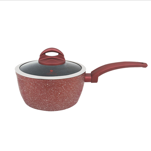 ბიო გრანიტის ტაფა-ქვაბი BERLLONG LAVA STONE RED RVS-18G