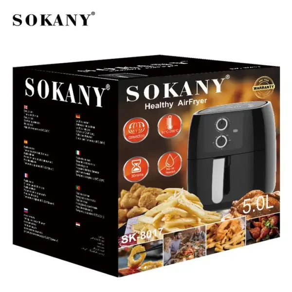 უცხიმო აეროგრილი 5ლ Sokany SK-8017 - Image 6