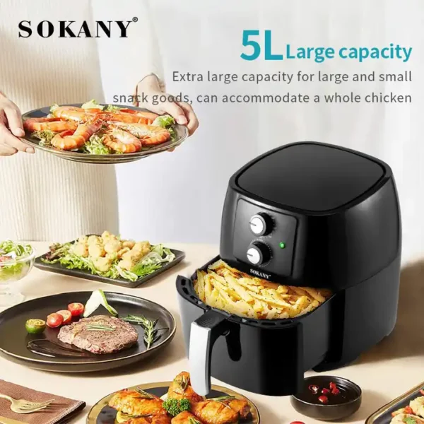 უცხიმო აეროგრილი 5ლ Sokany SK-8017 - Image 3
