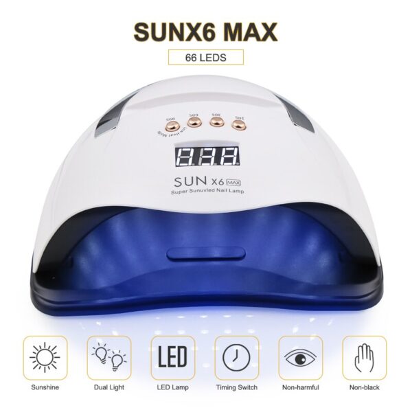შილაკის აპარატი SUN X6 MAX UV LED 132W - Image 5