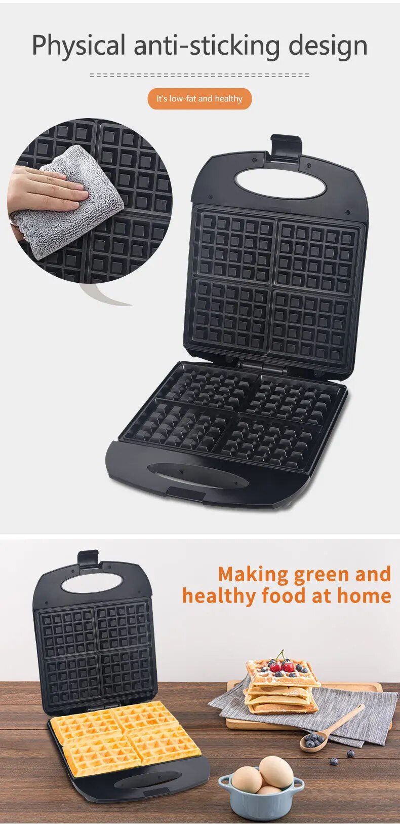 ბელგიური ვაფლის საცხობი Sokany SK-813 - Image 4