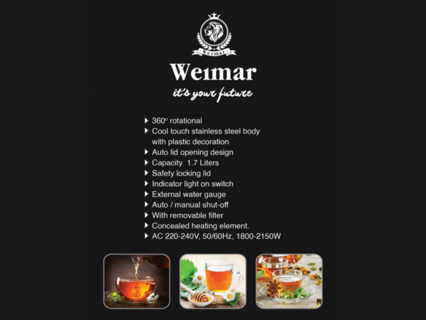 ელექტრო ჩაიდანი Weimar WE‑EK3506SXT - Image 2