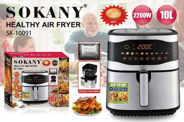 აეროგრილი 10ლ Sokany SK-10091